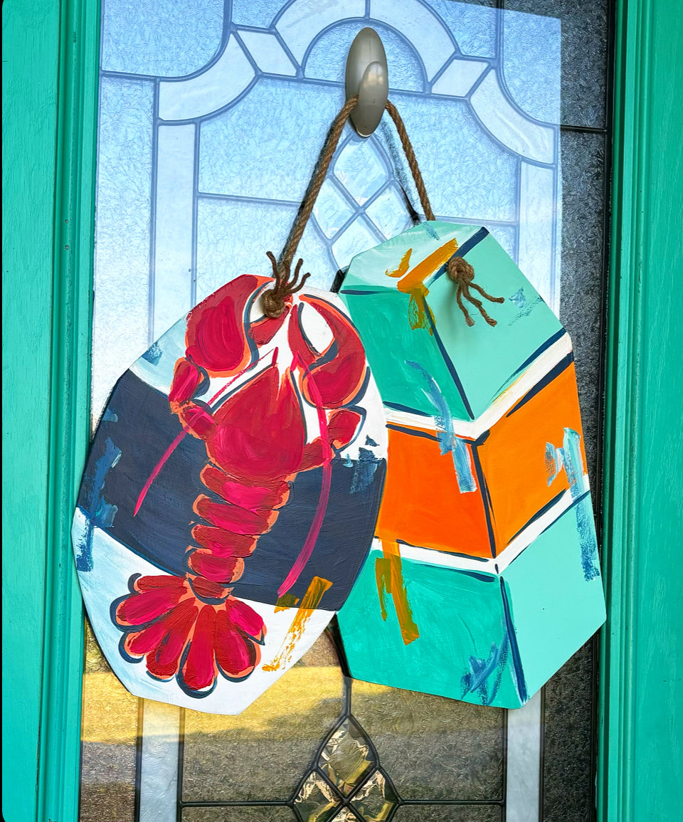 Lobster Buoy Door Hanger