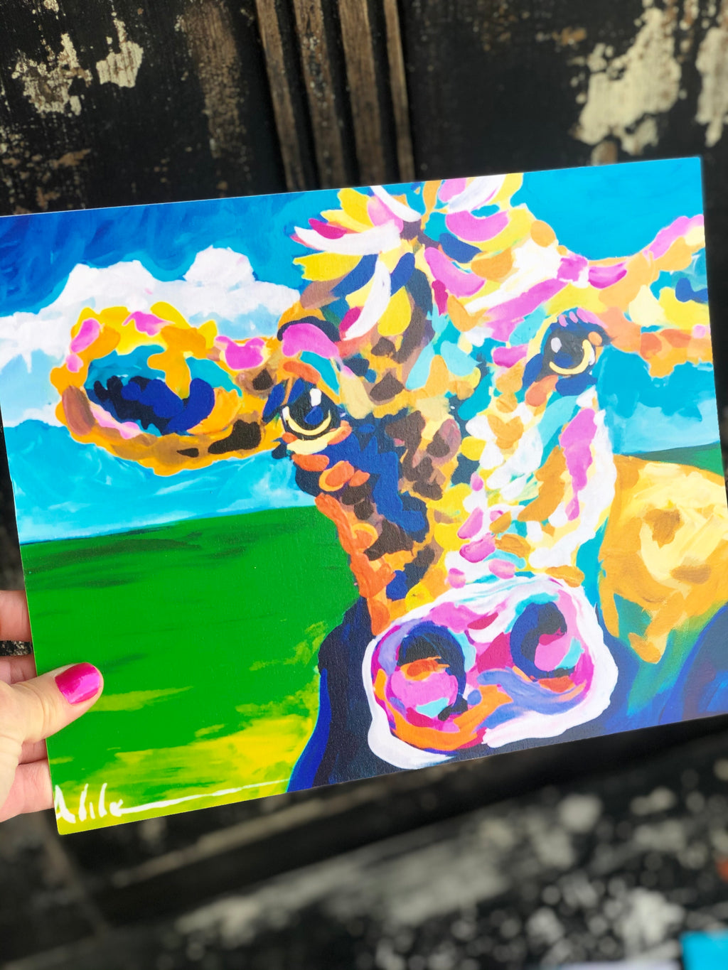 Colorful Cow Print