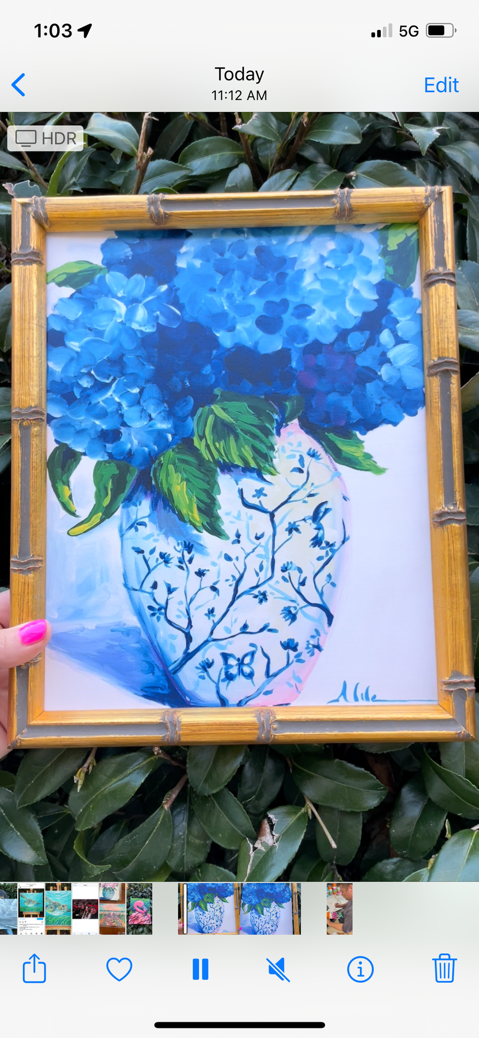 Pretty Blue Hydrangea Print