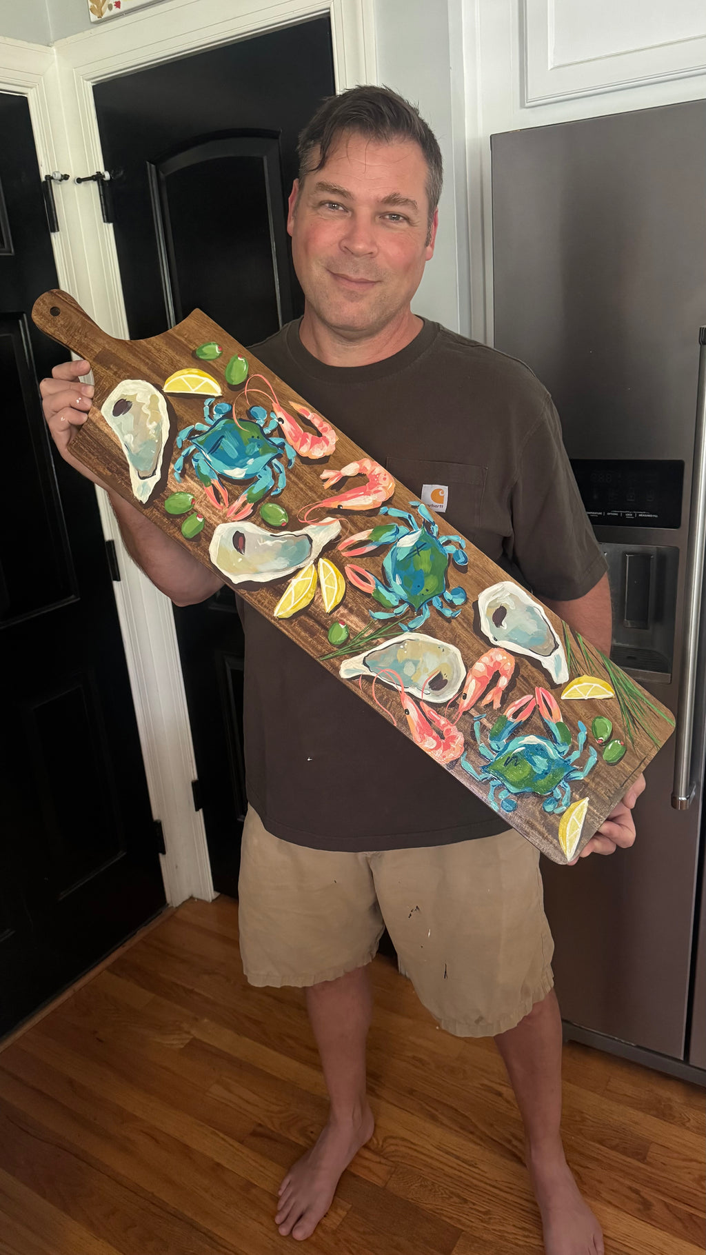 Gorgeous XL Artsy Seafood Charcuterie Board
