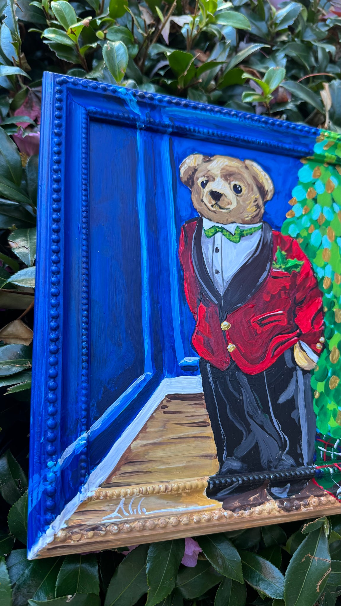 Original Polo Bear Christmas Painting