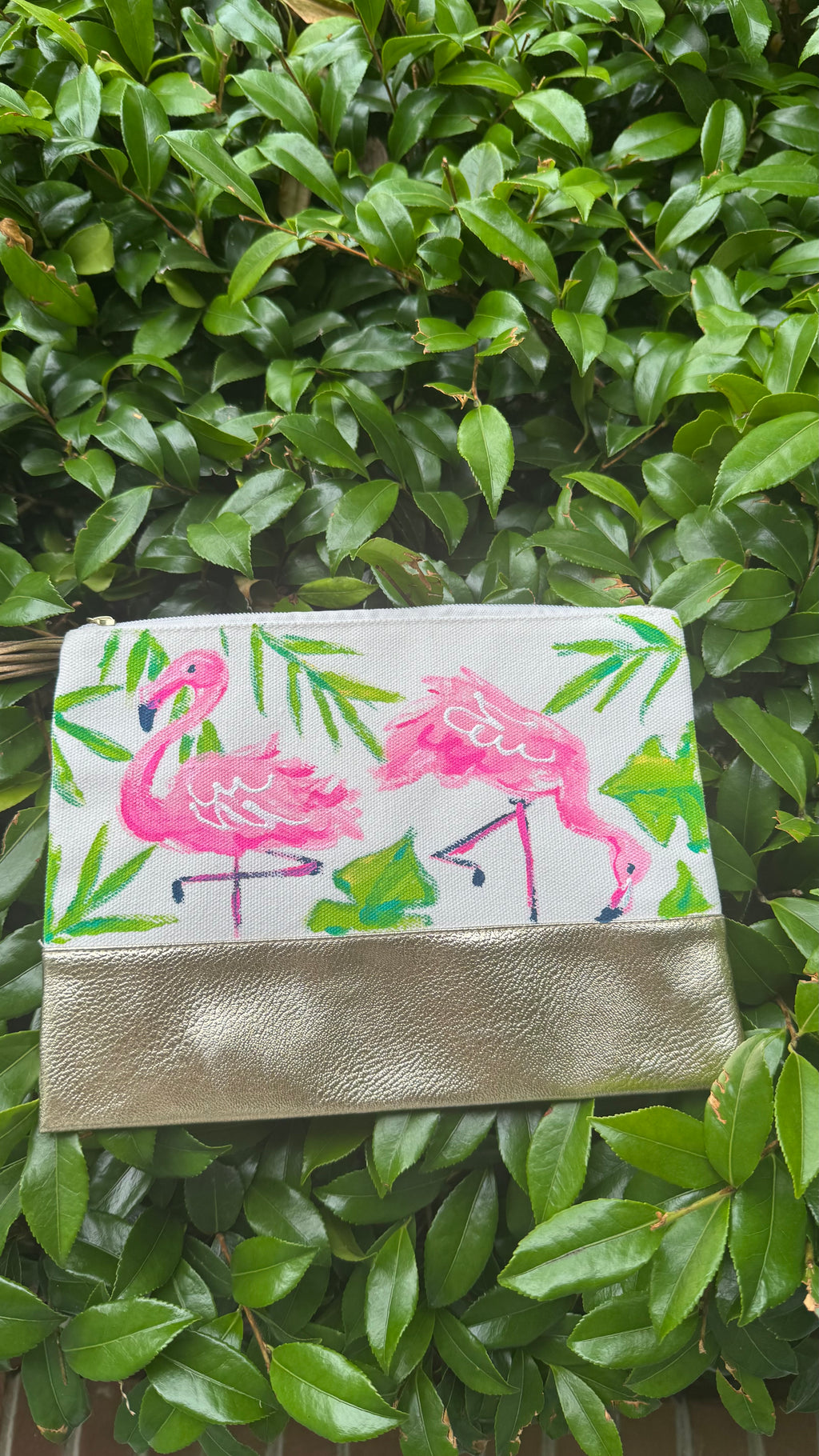 Artsy Flamingo and Palms