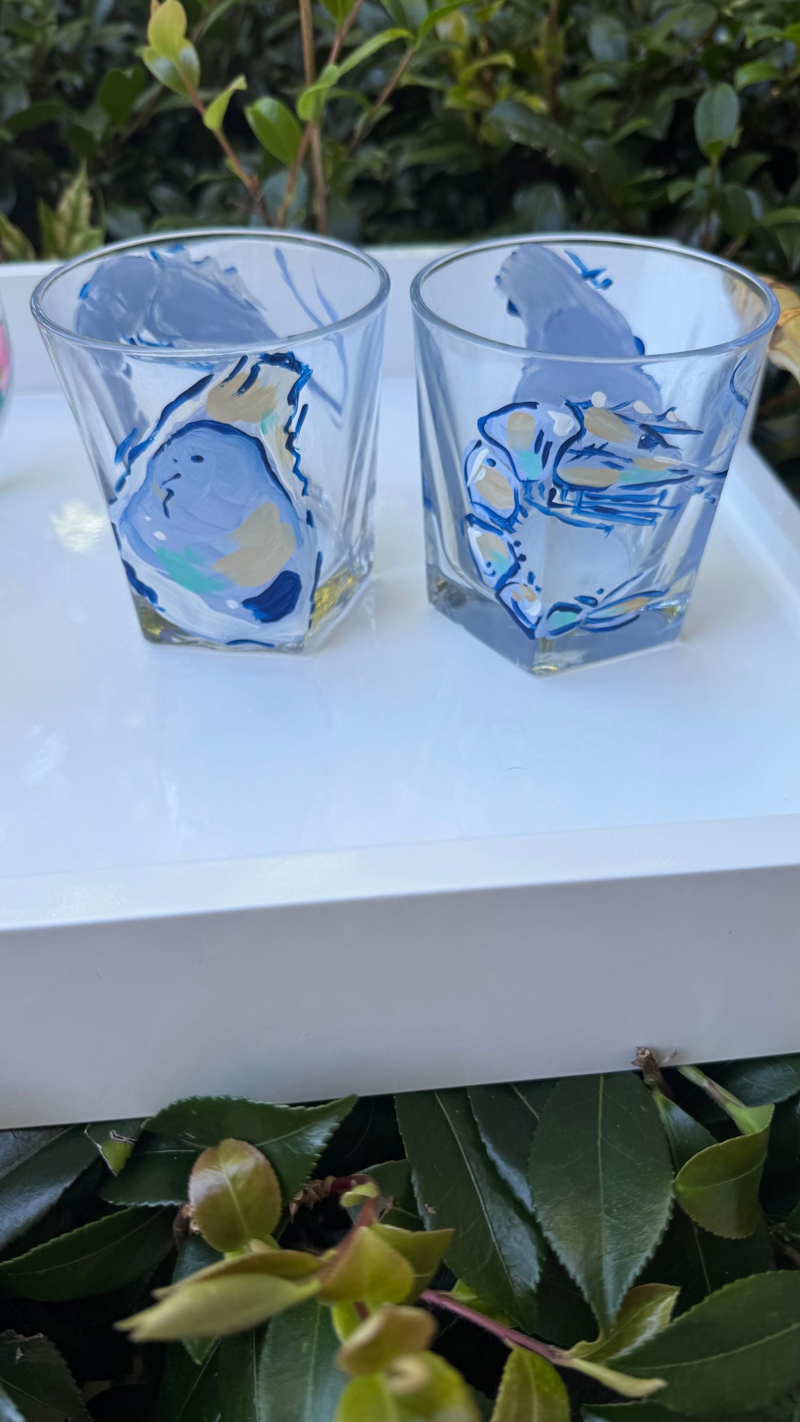 Artsy Fun Crab and Shrimp Rocks Glasses