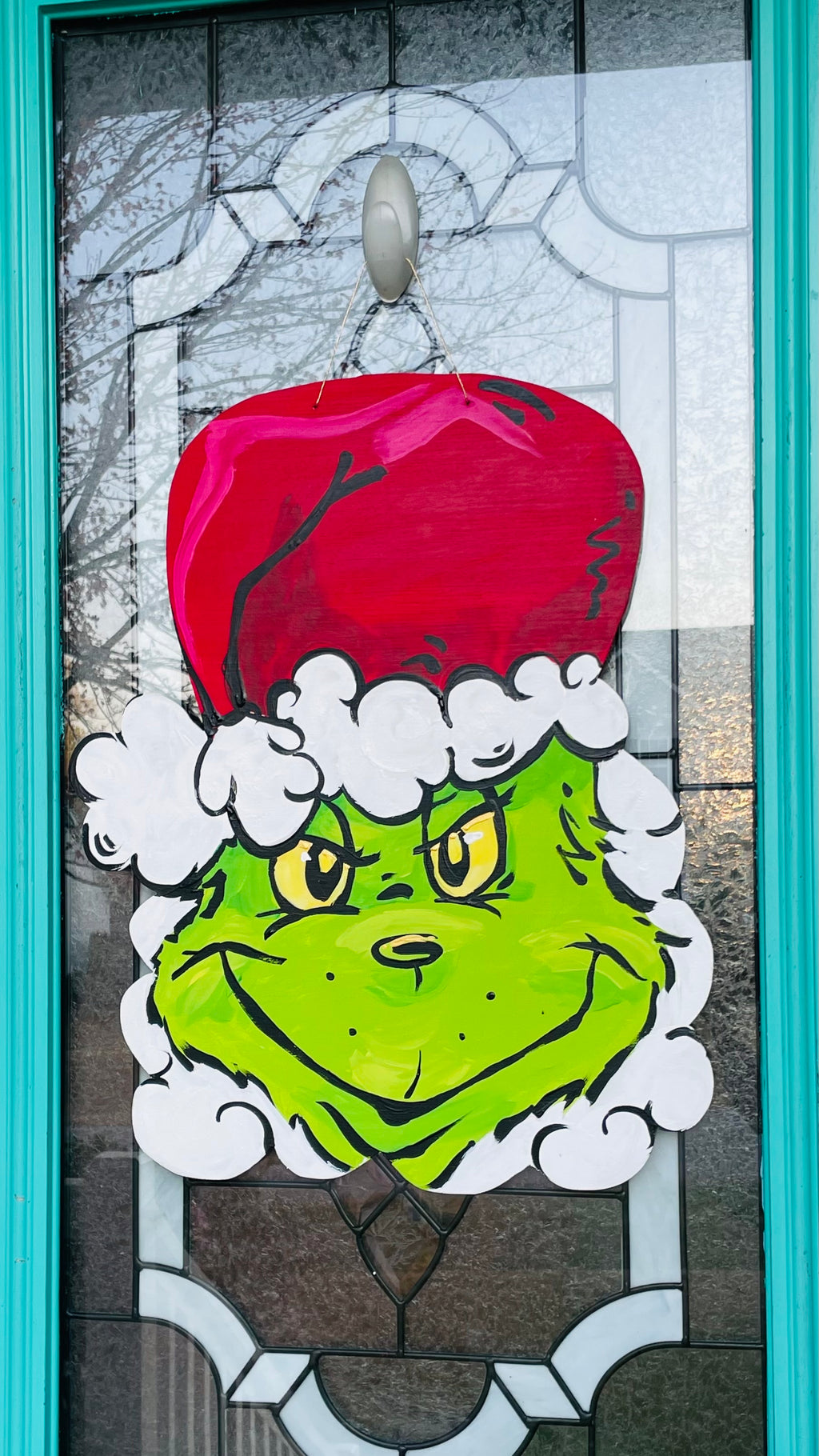 Santa Grinch Door Hanger