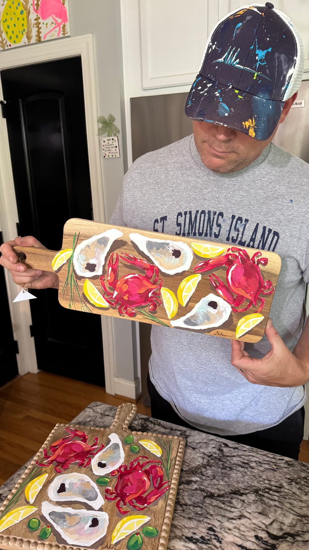 Artsy Crab and Oyster Board