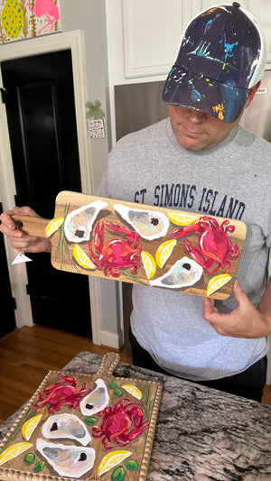 Artsy Crab and Oyster Board