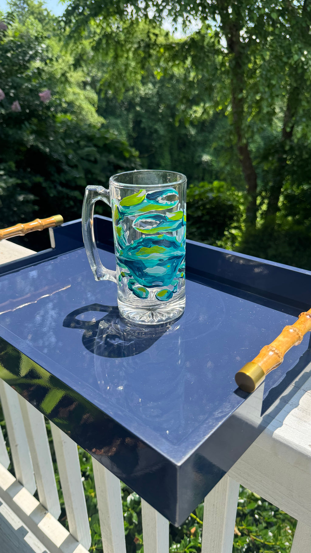 XL Beer Mug with Artsy Crab