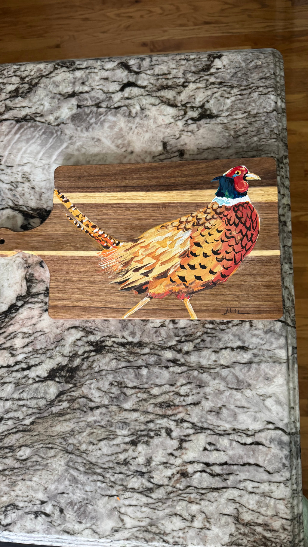 Lovely Artsy Pheasant Charcuterie Board