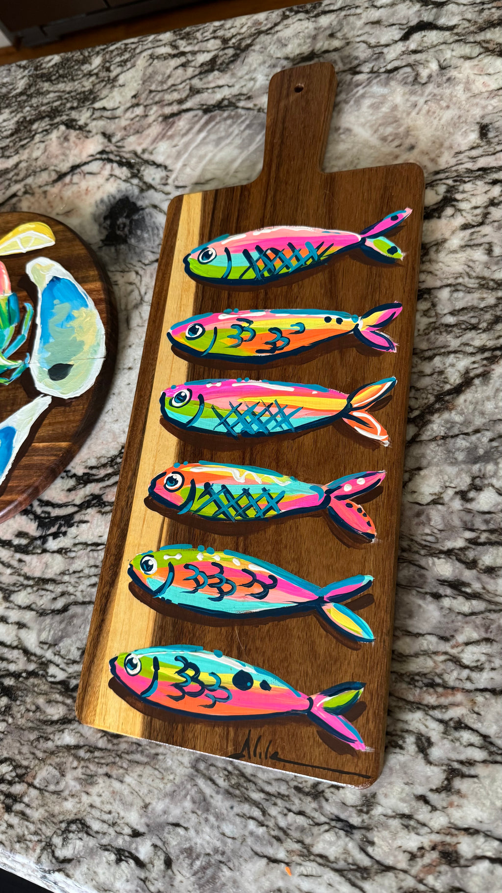 Colorful Sardine Charcuterie Board