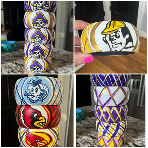Custom Hand Painted Mascot Bracelets