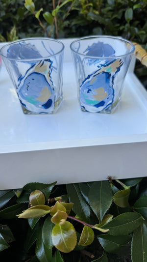 Artsy Fun Crab and Shrimp Rocks Glasses