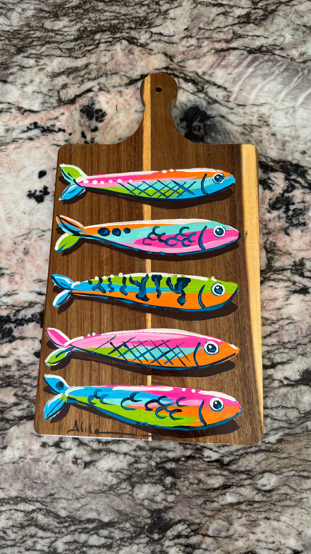 Whimsical Small Sardine Charcuterie Board