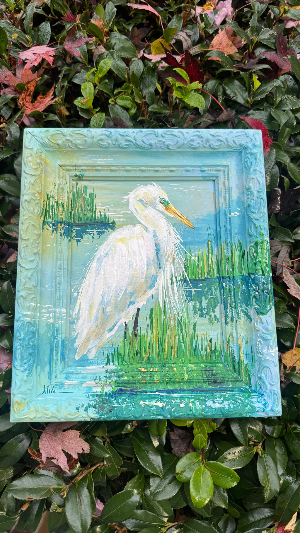 Gorgeous Egret Painting