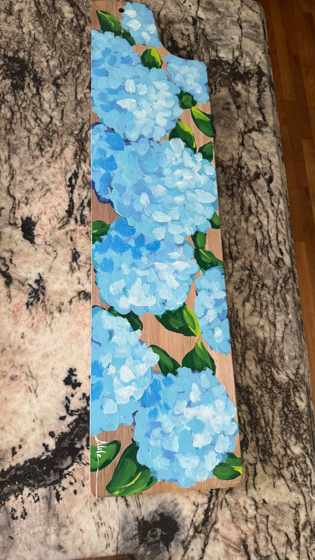 XL Blue Hydrangea Charcuterie Board