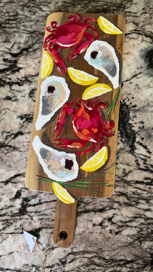 Artsy Crab and Oyster Board