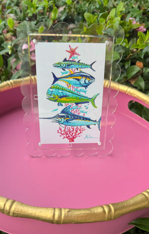 Christmas Fish Tree Framed Print
