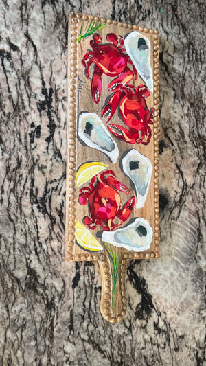 Crab and Oyster Charcuterie Board