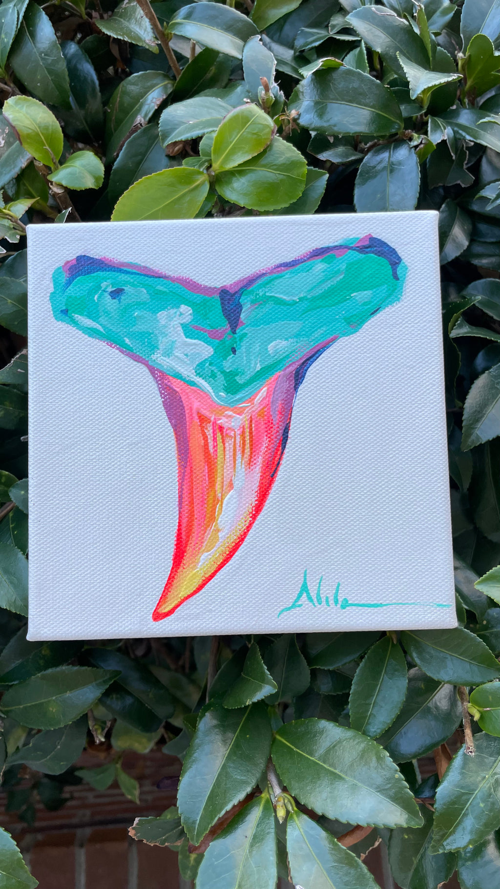 Artsy Sharks Tooth Painting