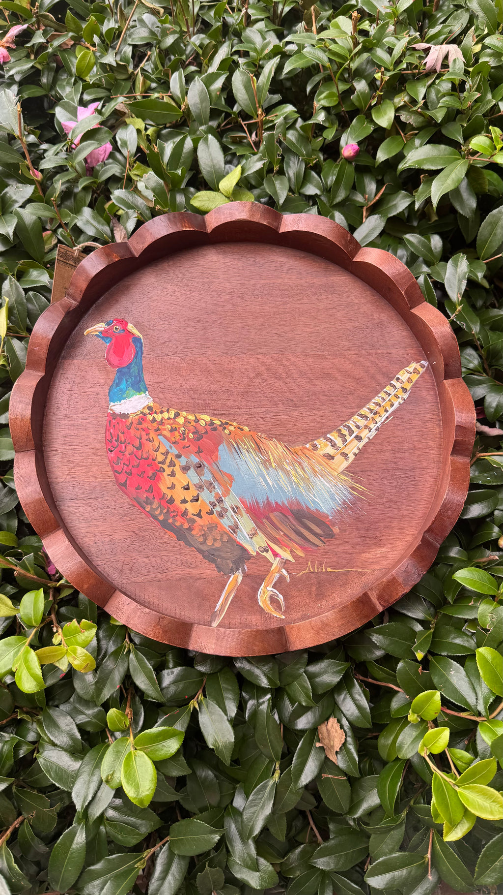 Rustic and Beautiful Pheasant Tray