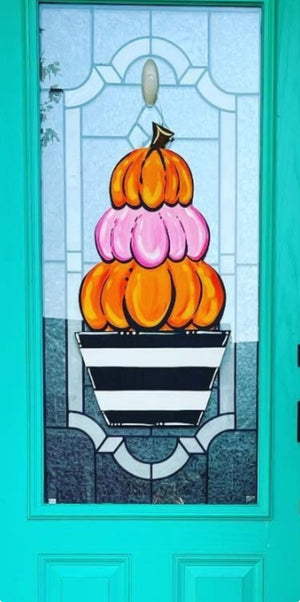 Pumpkin Topiary with Pink
