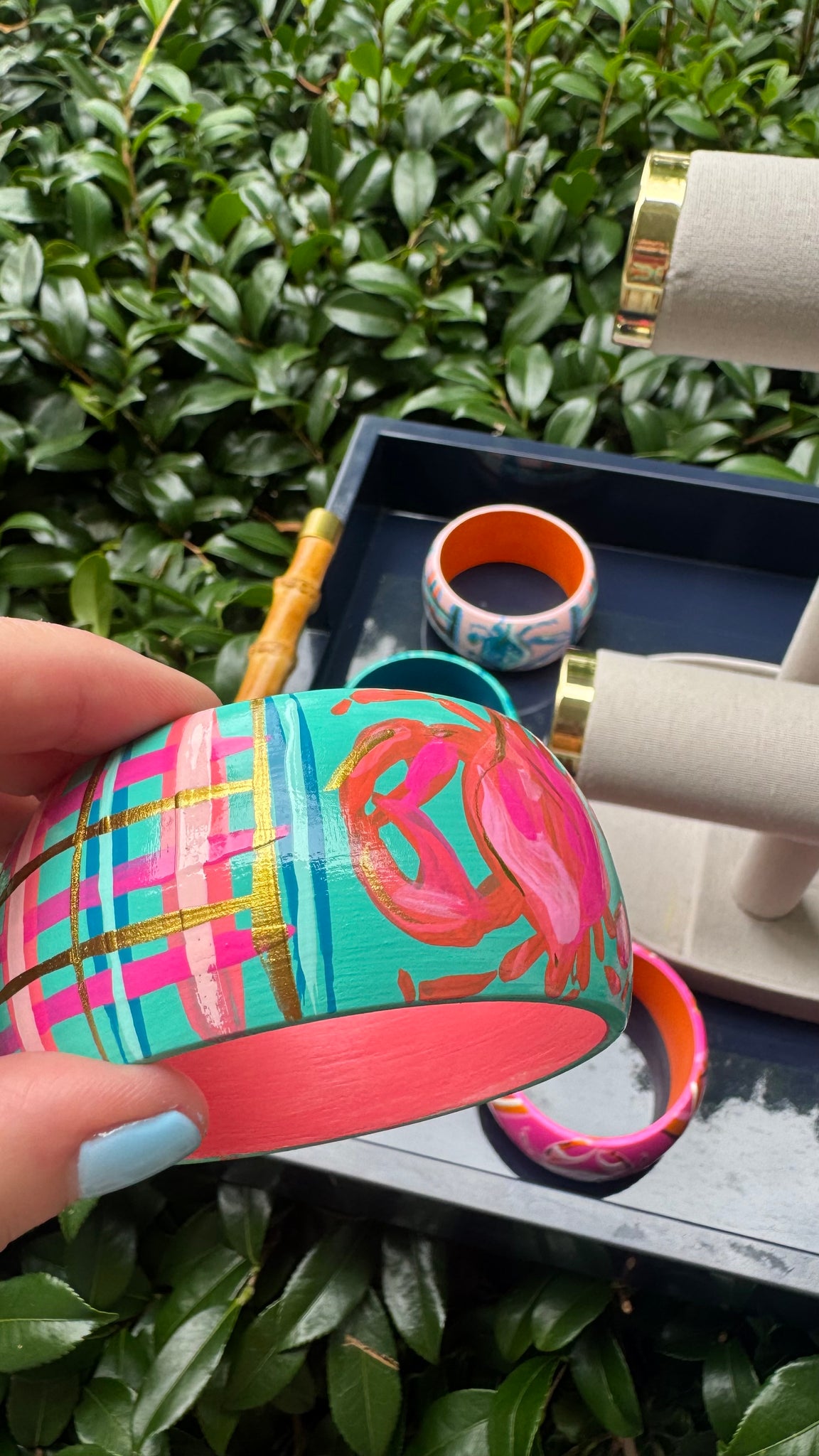Hand Painted Crab Bracelet