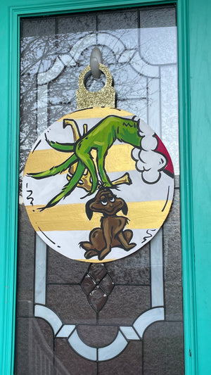 Grinch and Max Door Hanger