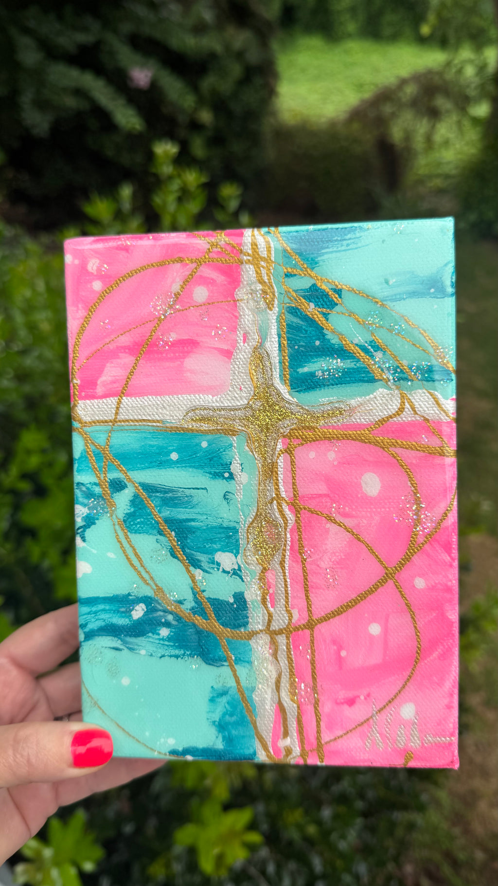 Abstract Cross Art