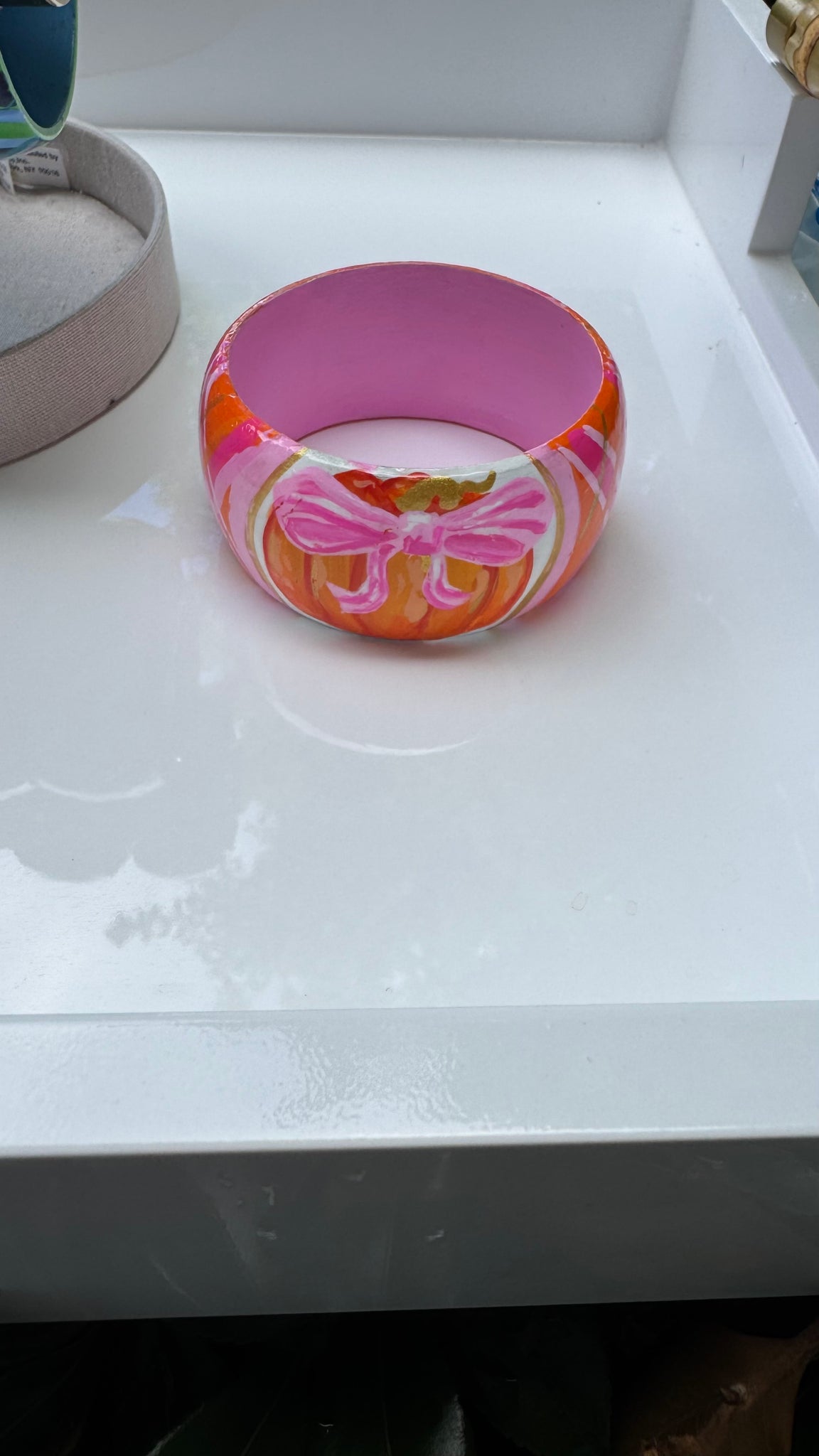 Hand Painted Pumpkin Bracelet