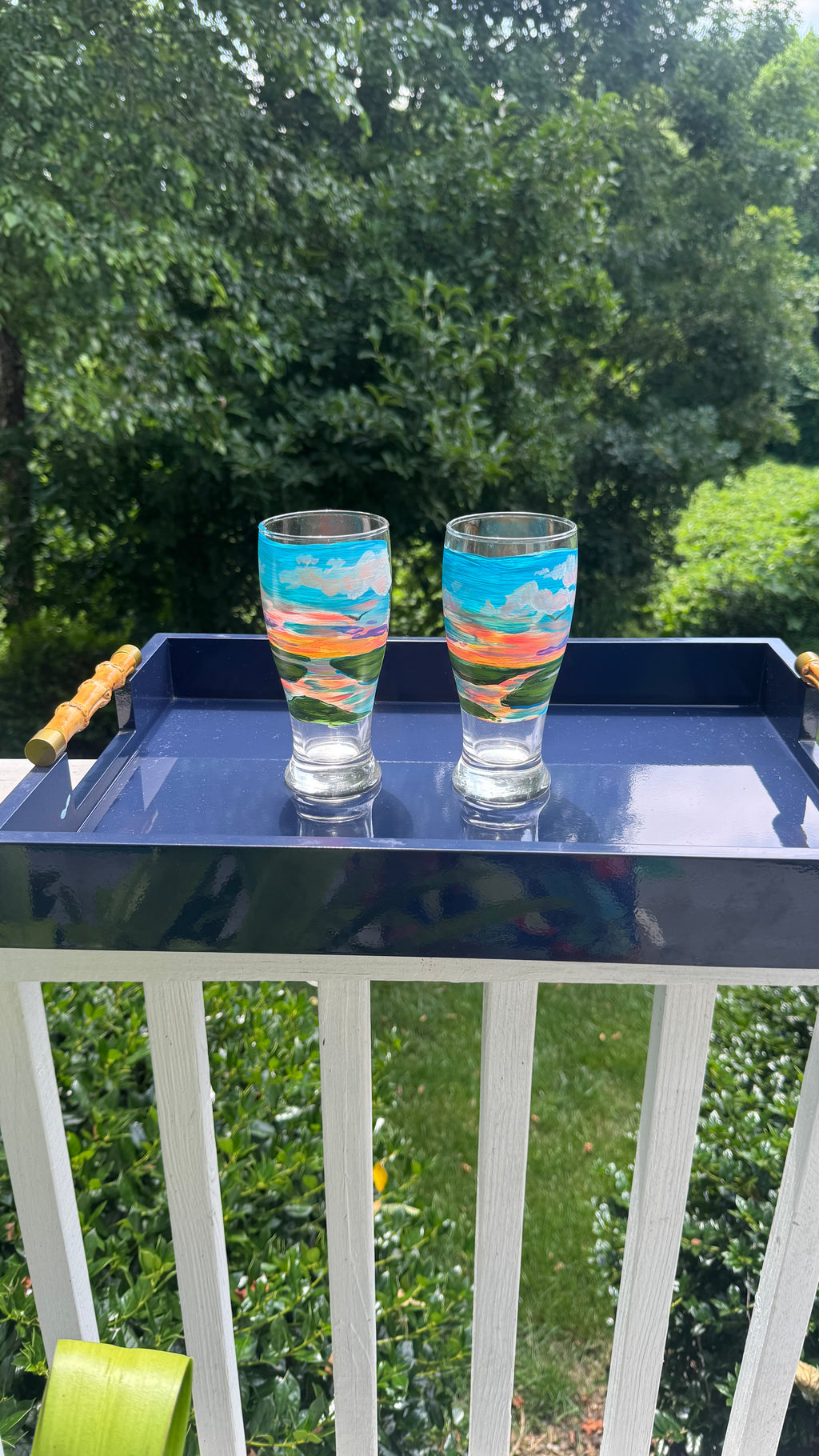 Pilsner Beer Glass Marsh Scene