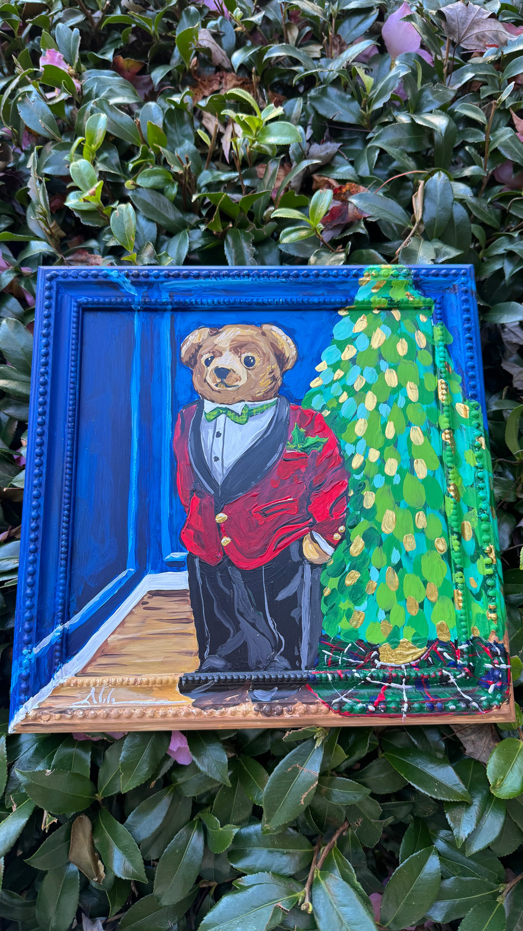 Original Polo Bear Christmas Painting