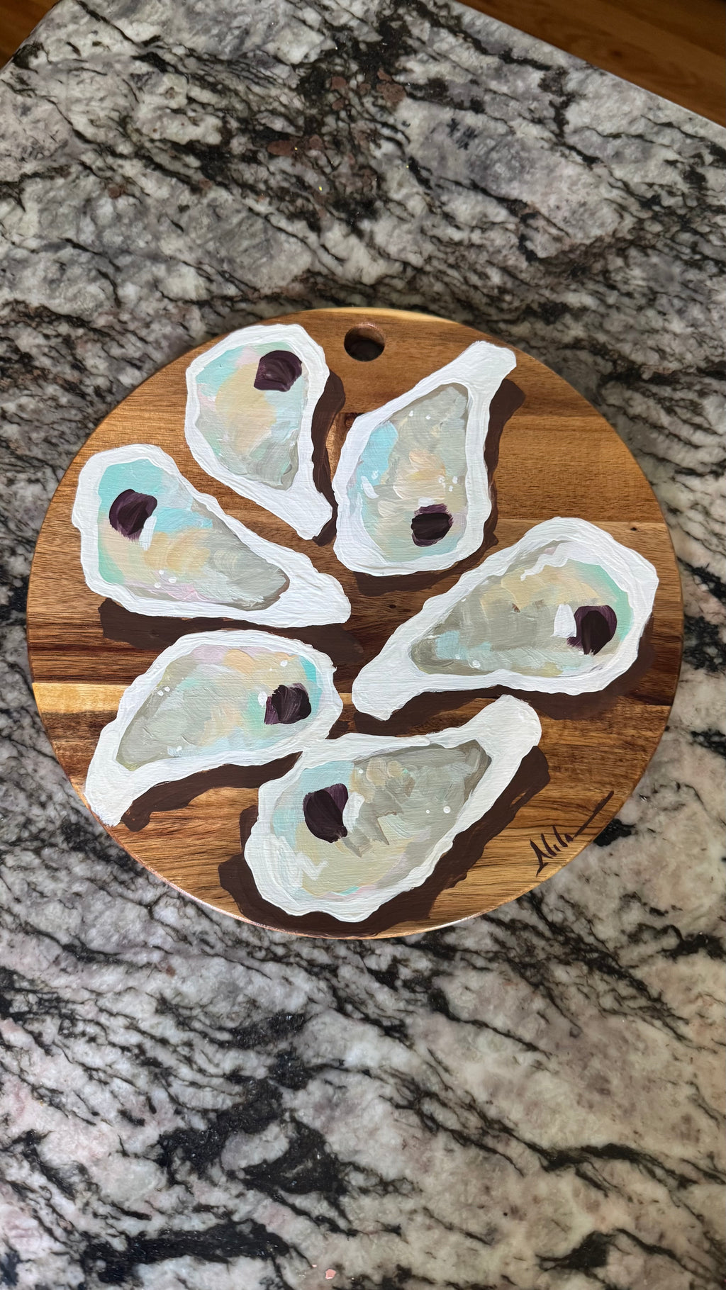 Lovely Artsy Oyster Charcuterie Board