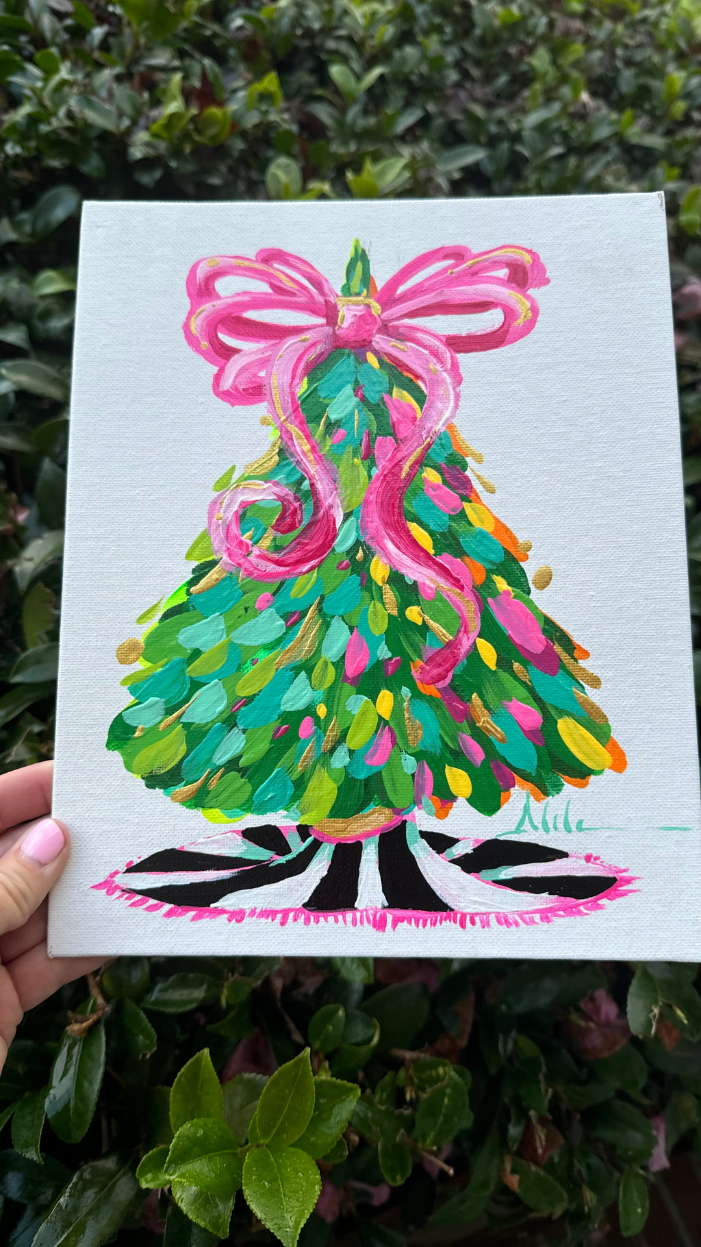 Colorful Christmas Tree Art