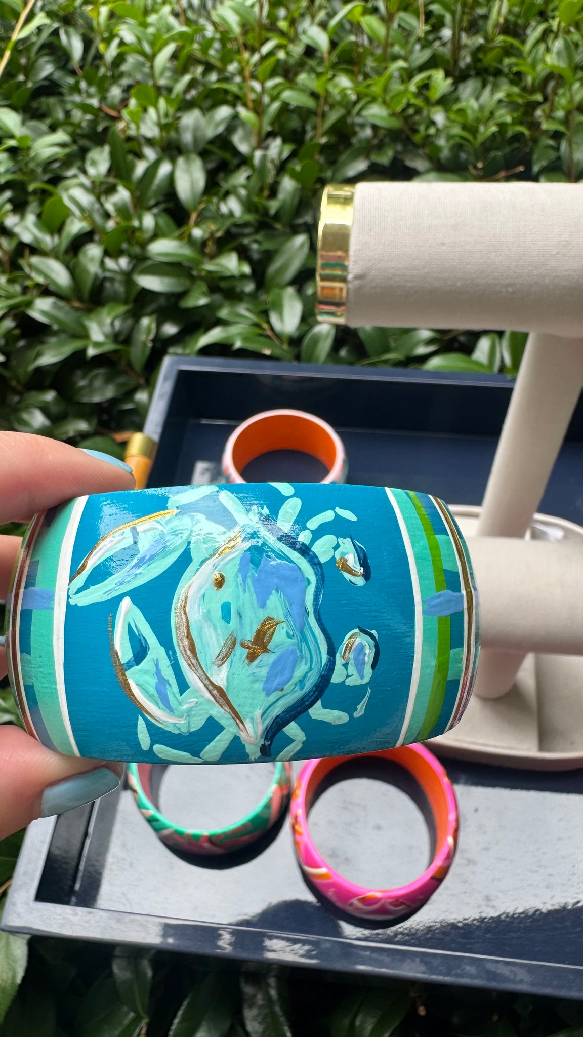 Hand Painter Crab Bracelet