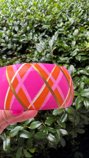 Artsy Hot Pink and Orange Bracelet