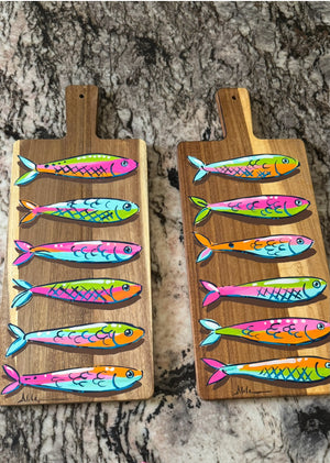 Artsy Sardine Charcuterie Board