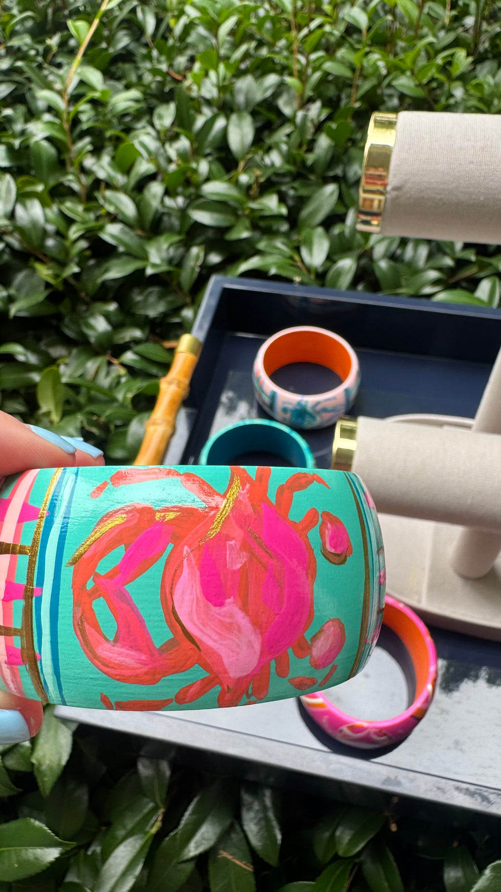 Hand Painted Crab Bracelet