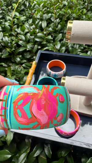 Hand Painted Crab Bracelet