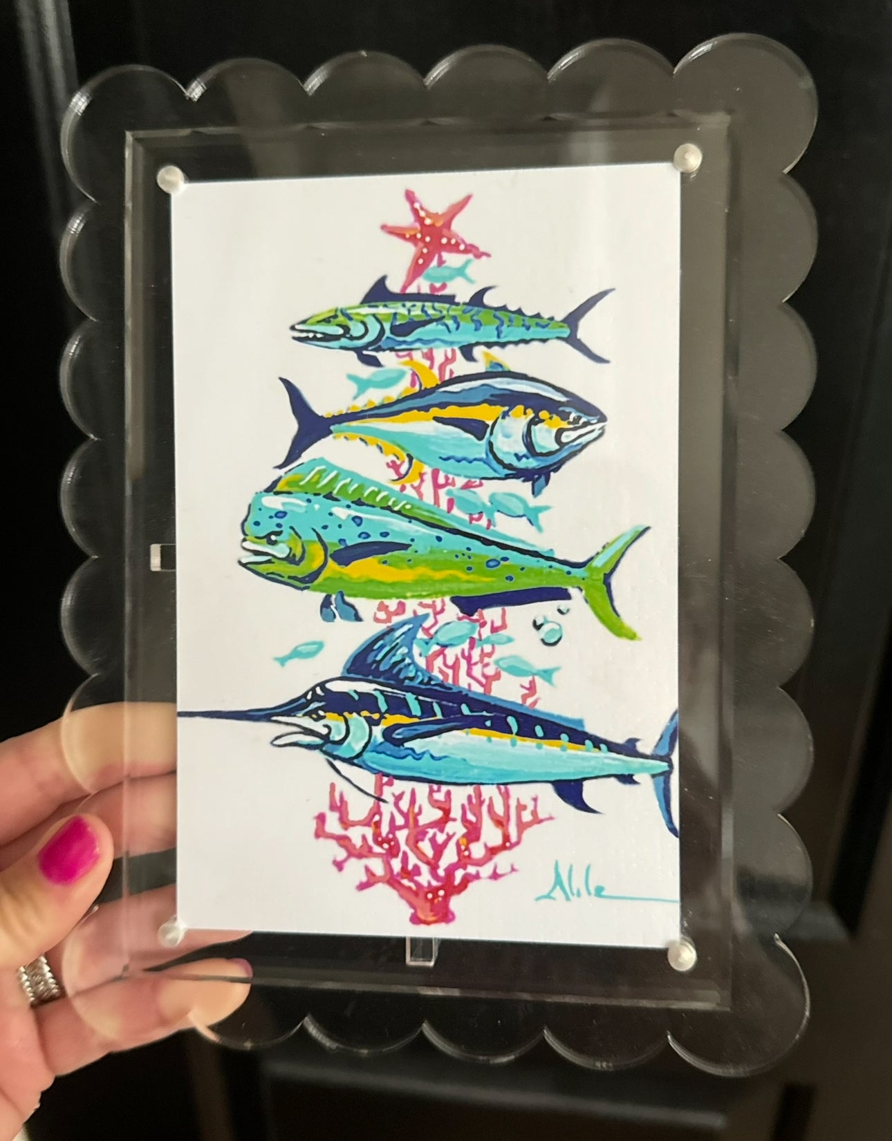 Christmas Fish Tree Framed Print
