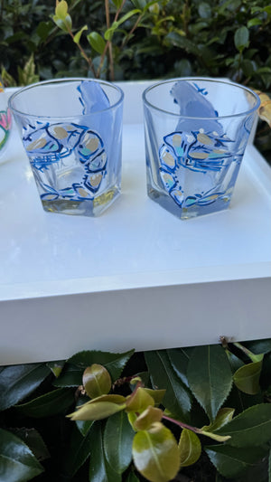 Artsy Fun Crab and Shrimp Rocks Glasses