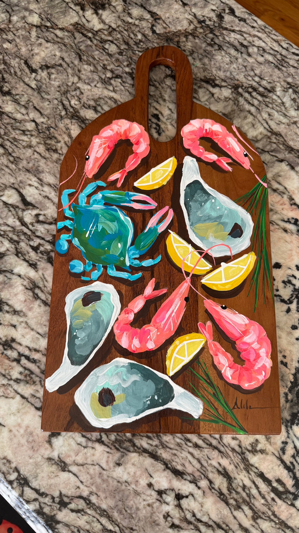 Artsy Seafood Charcuterie Board