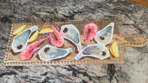 Pretty Artsy Shrimp and Oyster Charcuterie Board