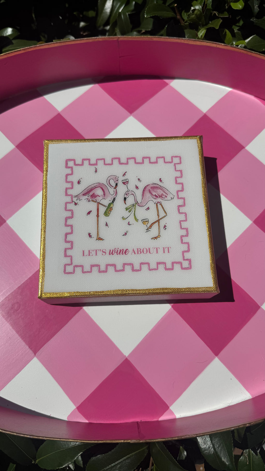 White and Gold Flamingo Art Fun