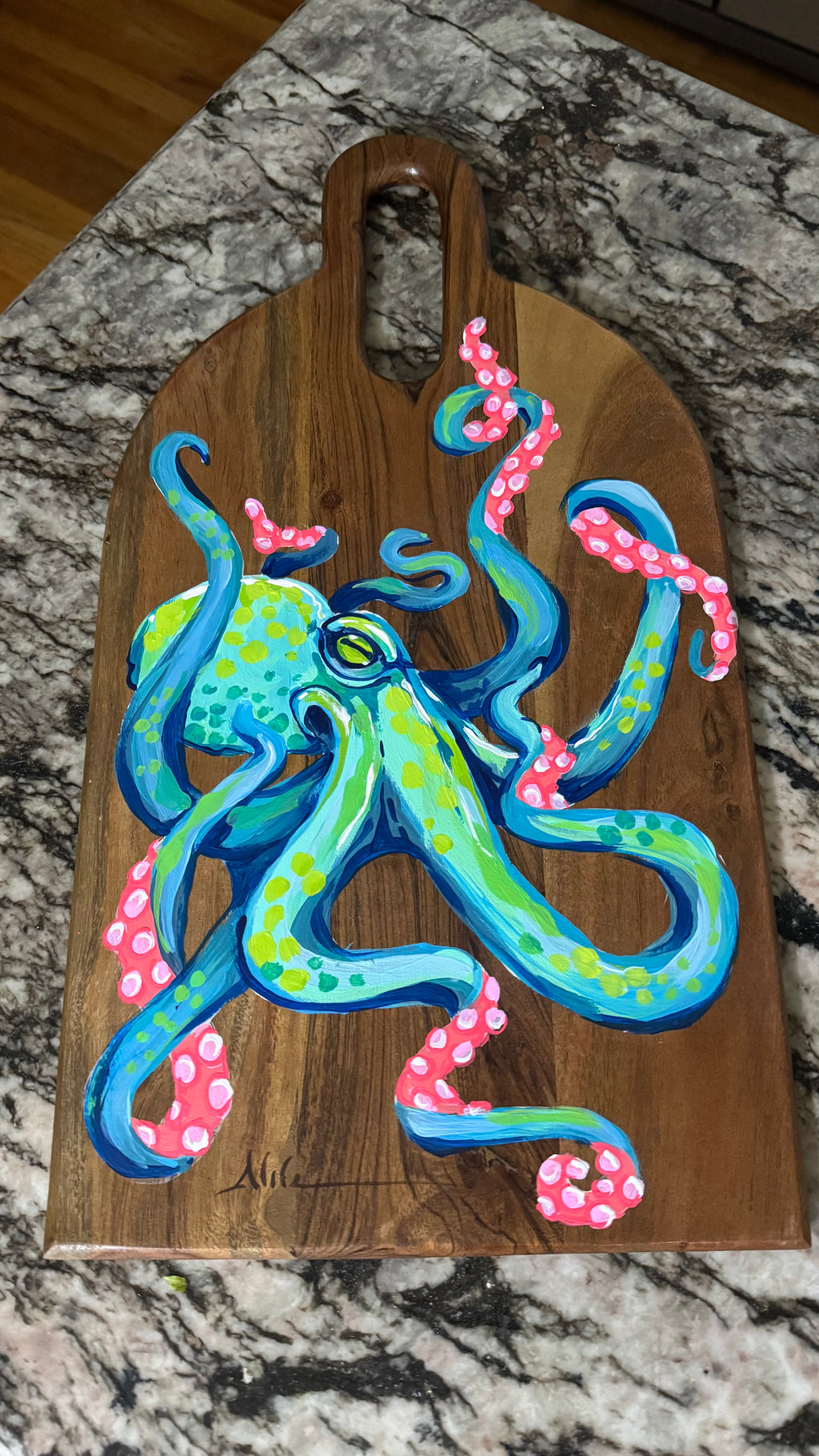 Artsy Octopus Charcuterie Board