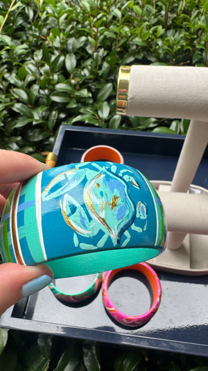 Hand Painter Crab Bracelet
