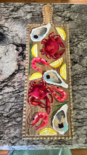 Artsy Seafood Charcuterie Board