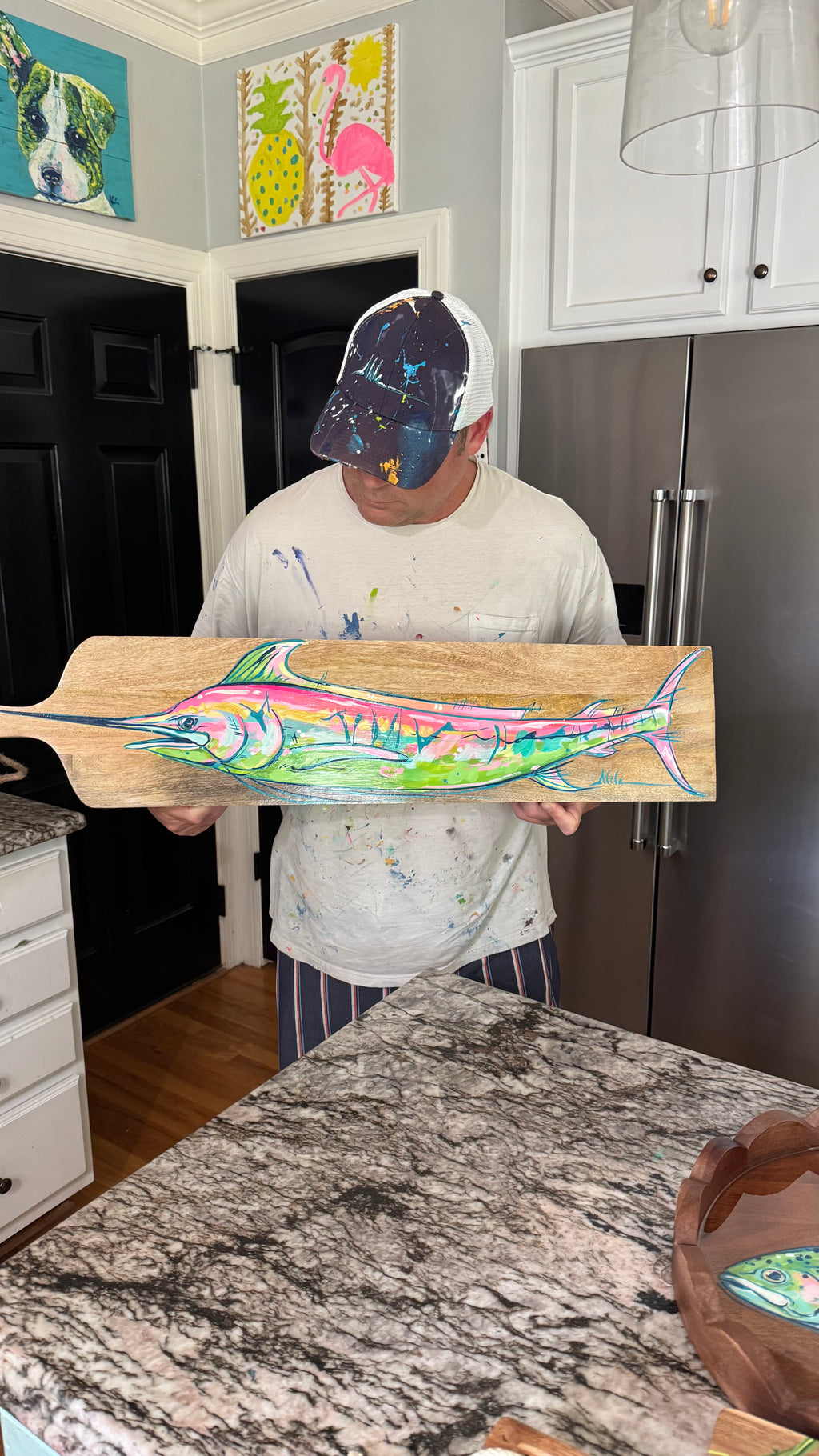 Colorful Marlin Charcuterie Board
