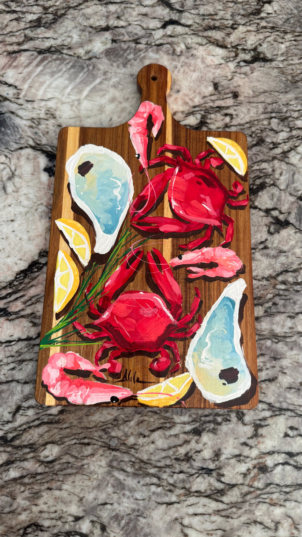 Red Crab and Oyster Charcuterie Board