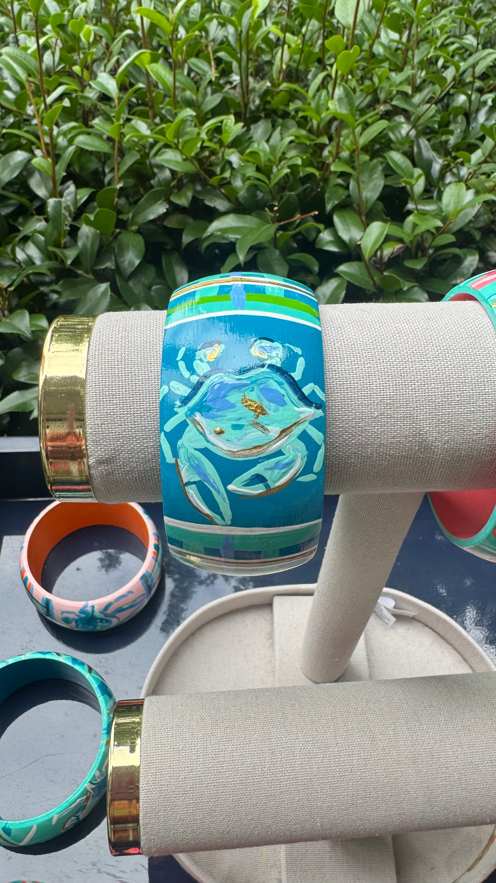 Hand Painter Crab Bracelet