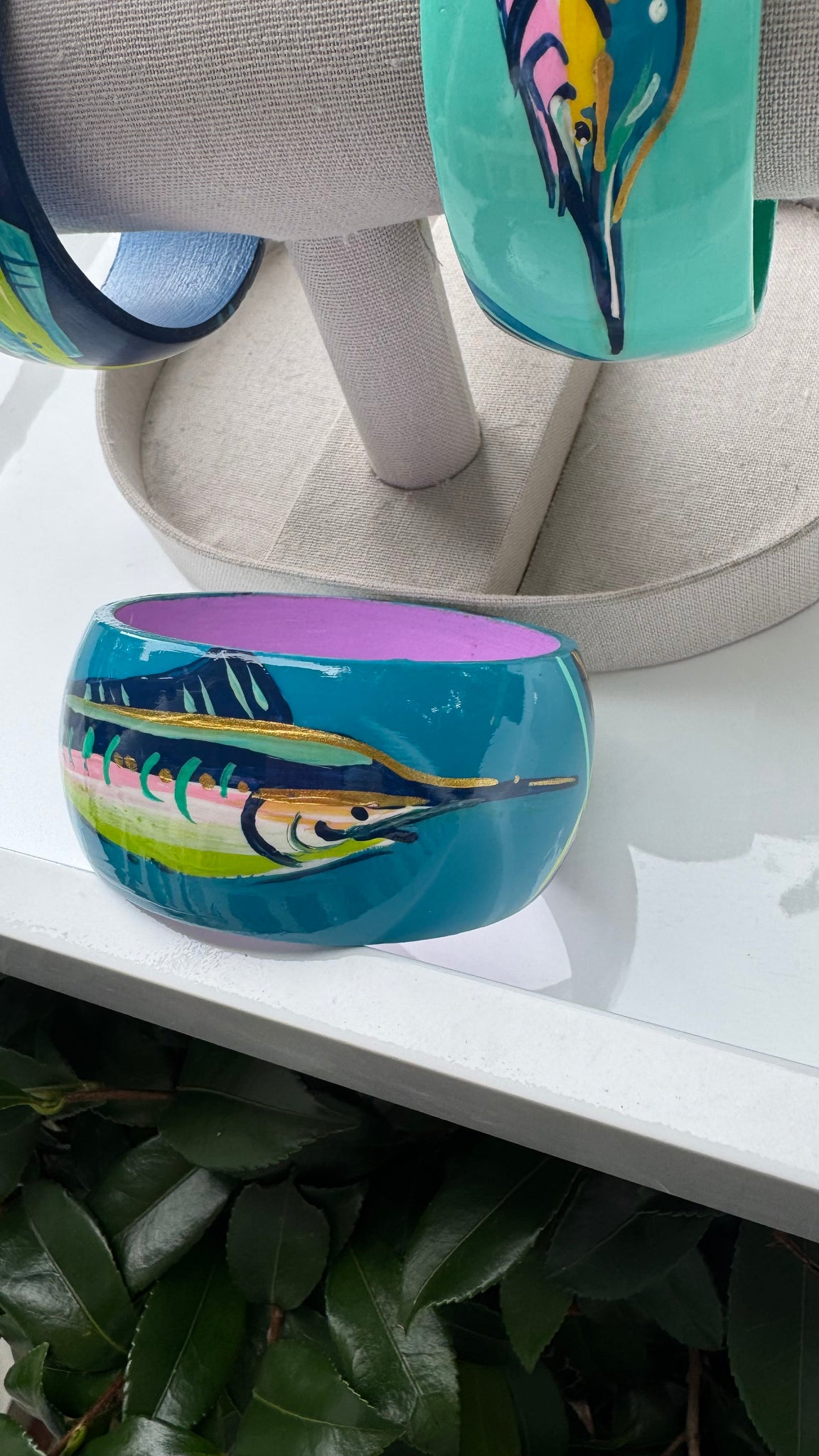 Hand Painted Marlin Bracelet
