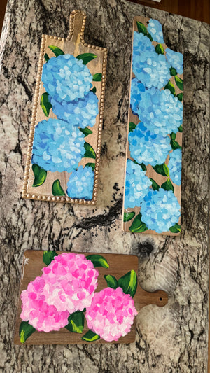 Pretty Pink Hydrangea Charcuterie Board